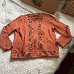 Y2K Croft & Barrow floral sweater